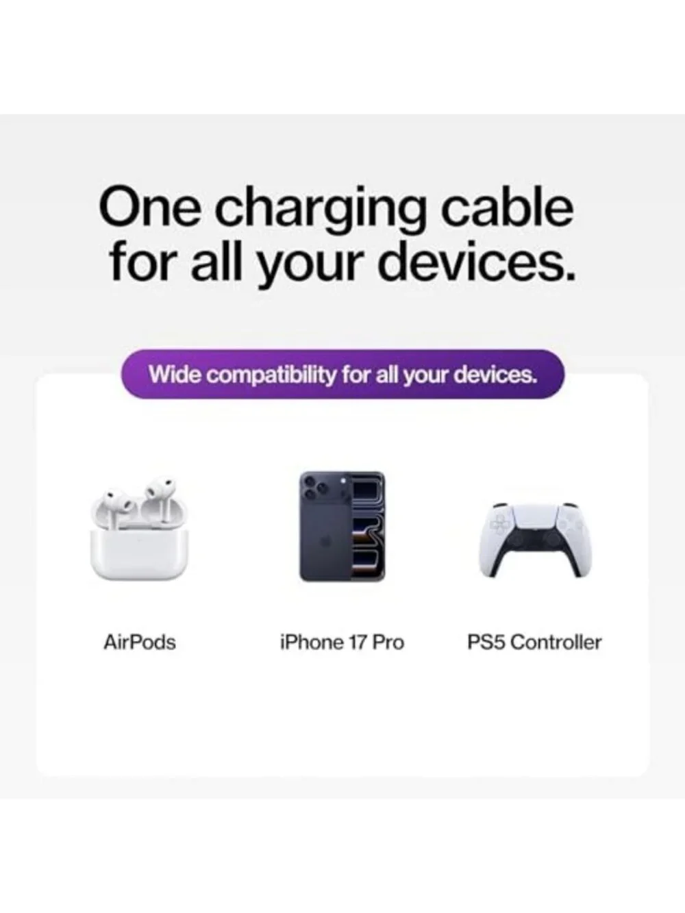 Magnetic Coiling Charging Cable USB A to USB C, Fast 27W Power Delivery, Durable